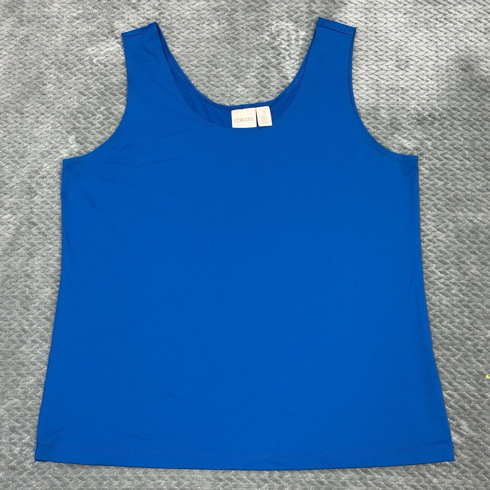 Chico's Timeless Basic Knit Tank Xl Size 3 Layering Shell Top Staple Stretch